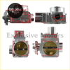 70mm silver alloy throttle body with gold butterfly valve and precise markings for Mitsubishi Evolution VII-IX 4G63 turbo