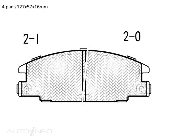 Motorgear Brake Pads Front Holden Isuzu 85-On - BDP1116