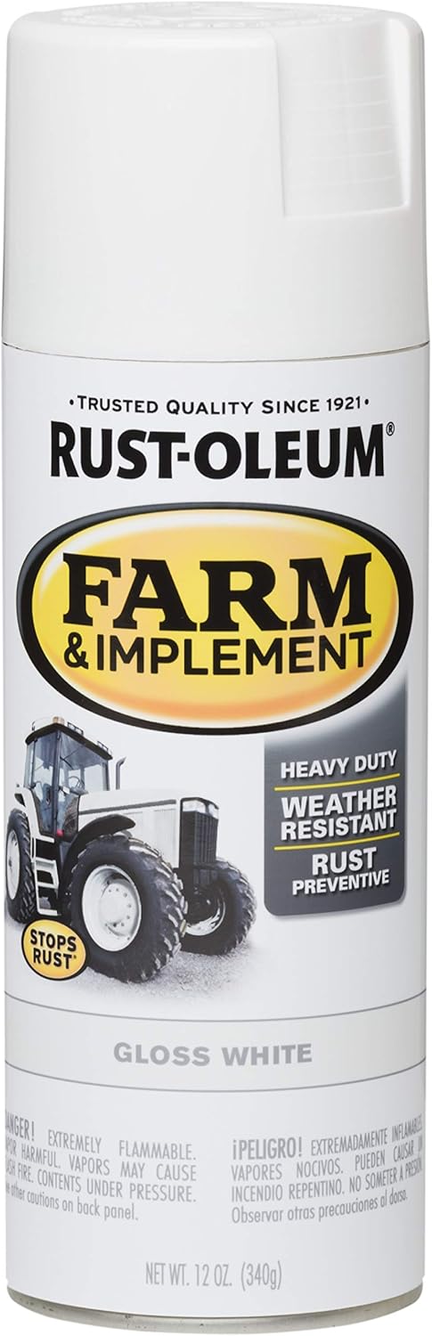 Rust-Oleum Farm & Implement Gloss White - Spray 340G