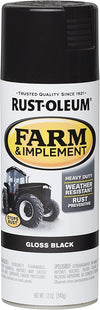 Rust-Oleum Farm & Implement Gloss Black - Spray 340G