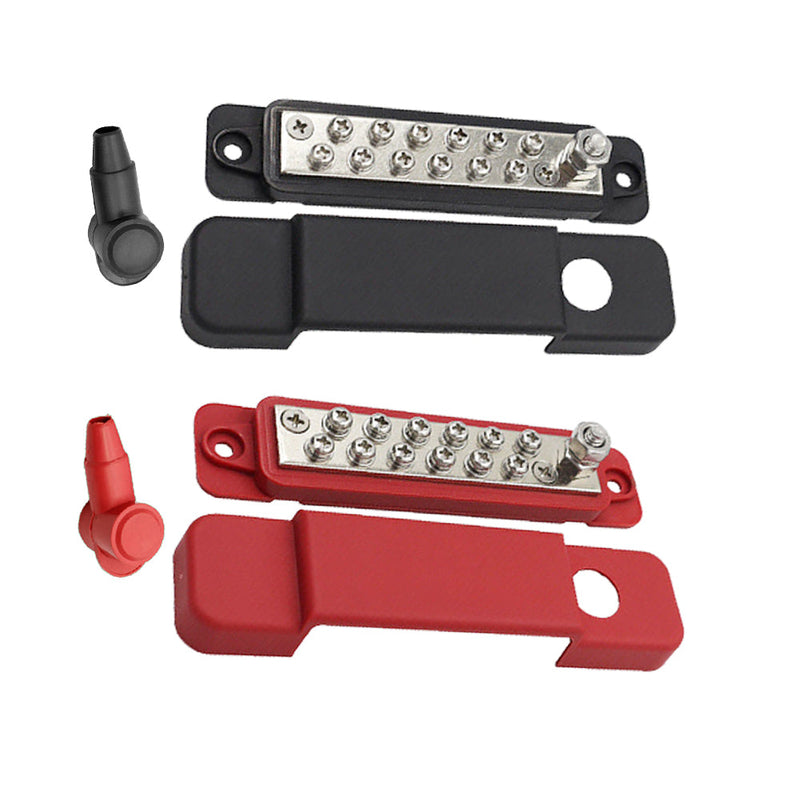 2x 12-Terminal Power Distribution Block Bus Bar (Pair) to suit DC 48V 12P Wiring — image 1
