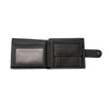 Men's Bi-Fold Wallet Black Top Layer Cowhide Leather With Card Slots & Coin Pock — image 6