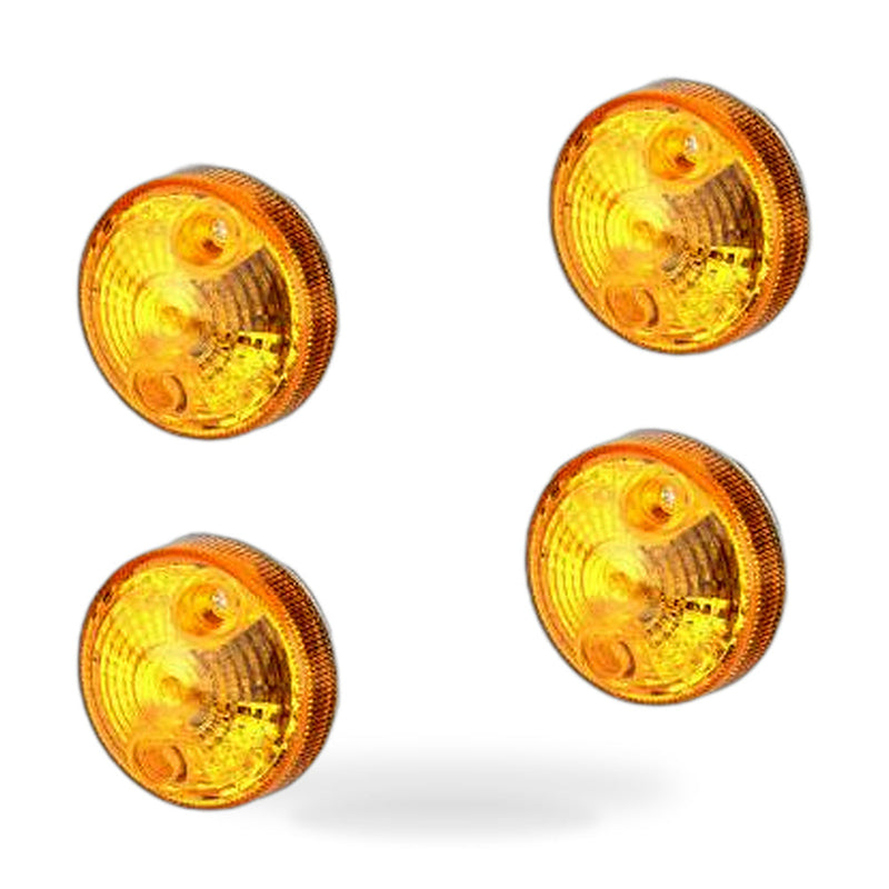 4x Chrome Motorcycle Turn Signal Lights Amber Indicators Blinker to suit Un — image 1