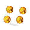 4x Chrome Motorcycle Turn Signal Lights Amber Indicators Blinker to suit Un — image 2