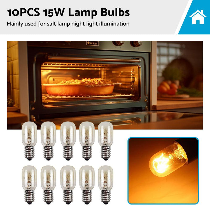 10PCS E14 Salt Lamp Globe Bulb 15W Light Bulb 230V to suit Refrigerator Ove — image 1