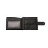 Men's Bi-Fold Wallet Black Top Layer Cowhide Leather With Card Slots & Coin Pock — image 4