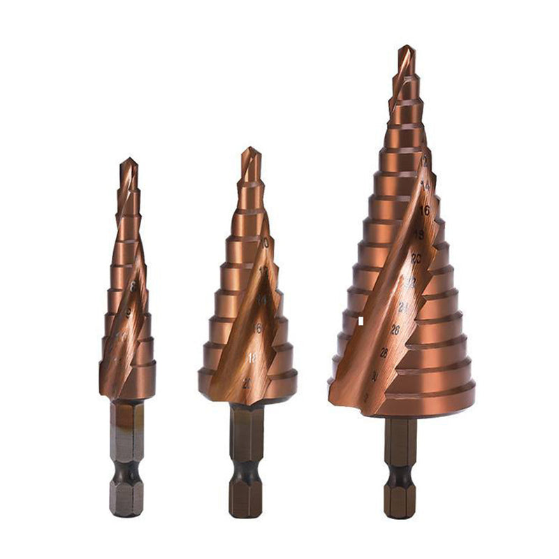 Cobalt Steel Step Cone Drill Bit Hole Cutter 4-12/20/32mm to suit Stainless — image 1