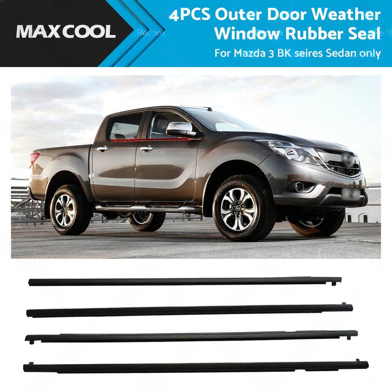 4PCS Weatherstrip Outer Window Seal to suit Mazda 3 BK Sedan 2.0L — image 1