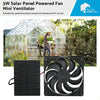 3W Solar Panel Powered Fan to suit Greenhouse Pet House — image 1