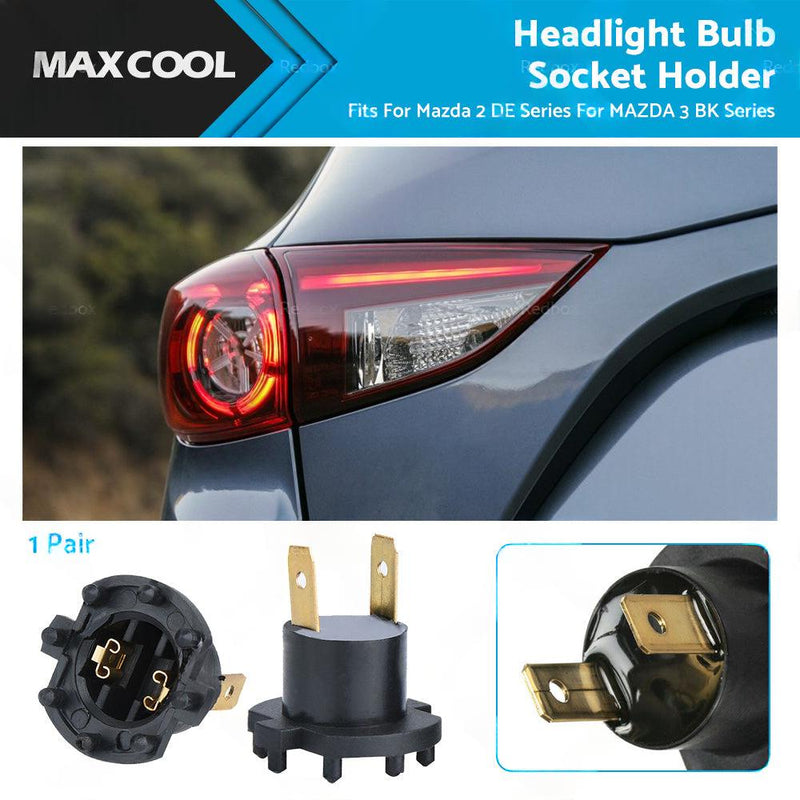 1 Headlight Bulb Socket Adapter Holder (Pair) to suit Mazda 2 — image 1