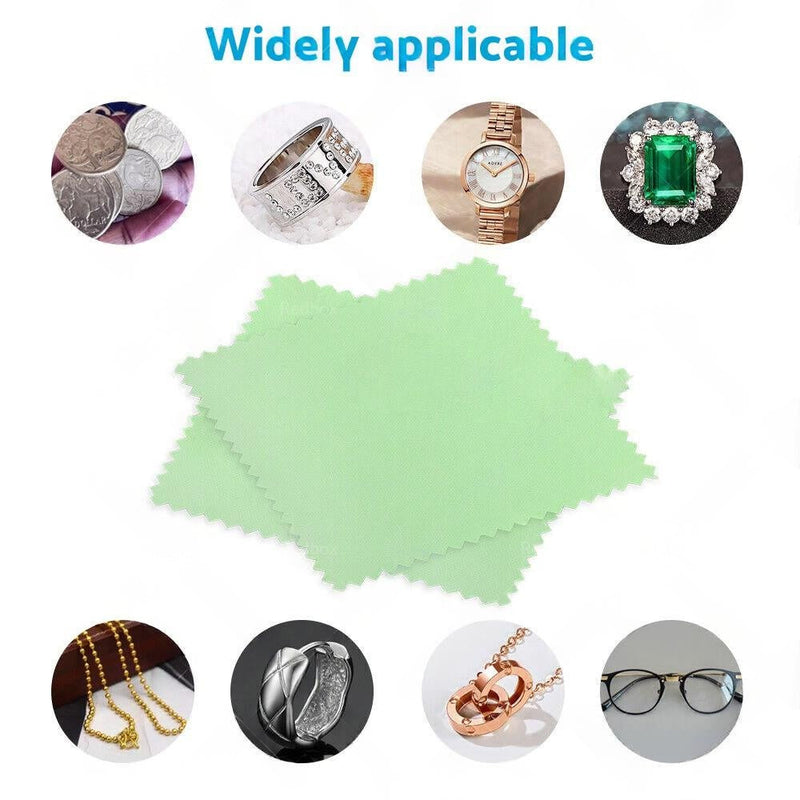 100PCS Silver Polishing Cloths to suit Jewelry Cleaning — image 1