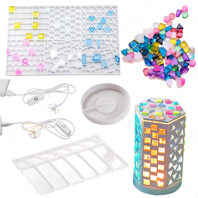 Silicone Resin Mold Set to suit DIY Craft Lamp Night Light Molds — image 1