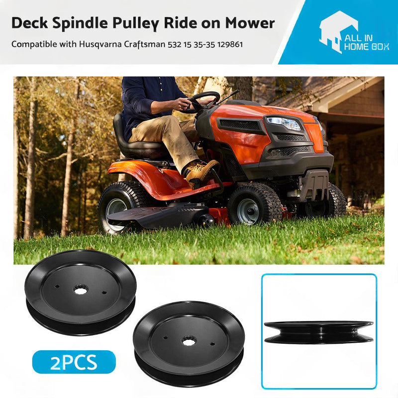 2x Deck Spindle Pulley Ride on Mower (Pair) to suit Poulan Pro P18542 — image 1