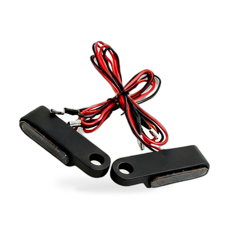 2X Black Motorcycle LED Mini Turn Signal Blinker Light Amber (Pair) to suit Harley — image 1