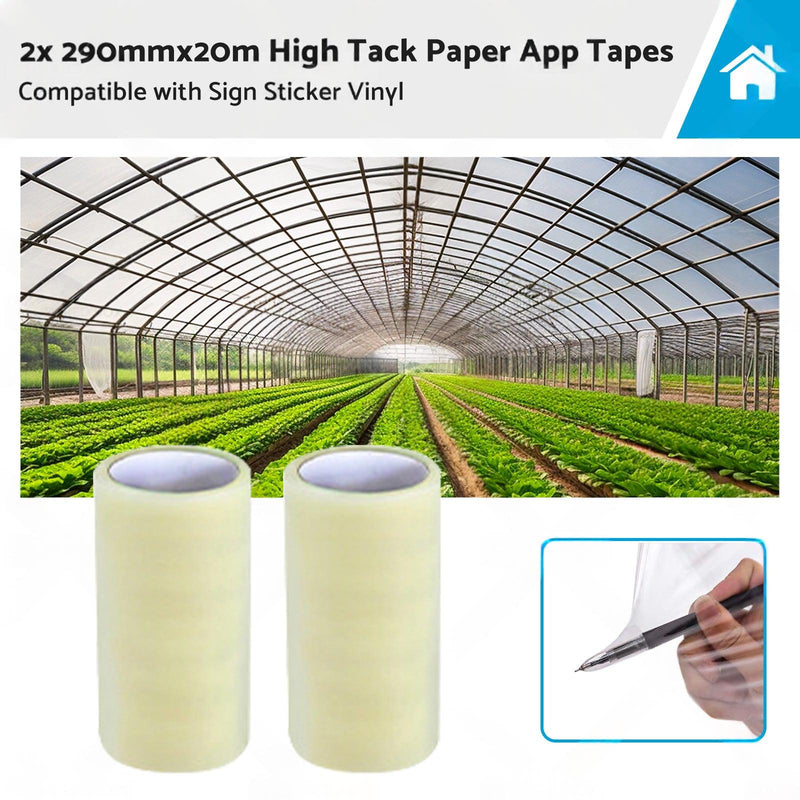 2x 290mmx20m High-Viscosity Paper Tapes (Pair) to suit Sign Sticker Vinyl — image 1