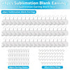 48PCS Sublimation Helmet Earring Blank MDF Double-Sided with Hook and Jump Ring — image 1