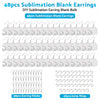 48PCS Sublimation Helmet Earring Blank MDF Double-Sided with Hook and Jump Ring — image 2