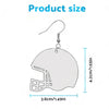 48PCS Sublimation Helmet Earring Blank MDF Double-Sided with Hook and Jump Ring — image 3