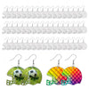 48PCS Sublimation Helmet Earring Blank MDF Double-Sided with Hook and Jump Ring — image 5