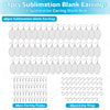 48PCS Sublimation Blank MDF Rugby Earrings Double-Sided with Hook and Jump Ring — image 1