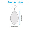 48PCS Sublimation Blank MDF Rugby Earrings Double-Sided with Hook and Jump Ring — image 4
