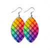 48PCS Sublimation Blank MDF Rugby Earrings Double-Sided with Hook and Jump Ring — image 6