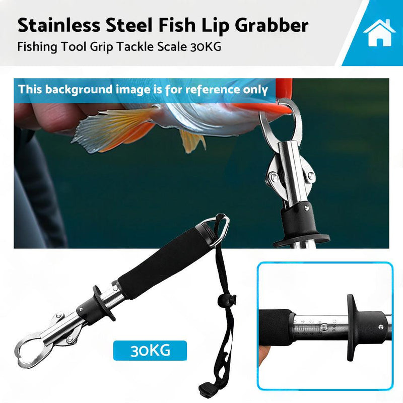 Stainless Steel Fish Lip Grabber Gripper Fishing Tool Grip Tackle 30KG — image 1
