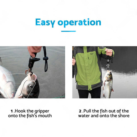 Stainless Steel Fish Lip Grabber Gripper Fishing Tool Grip Tackle 30KG — image 2