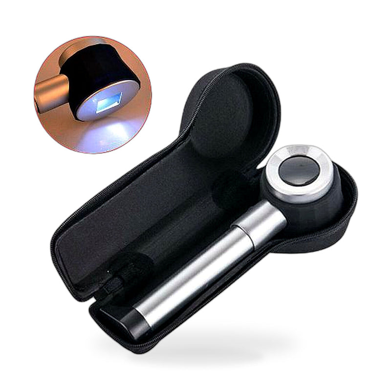 Hand Held 45x Magnifying Glass Jewellery Magnifier Loupe with Scale 3 LED Lights — image 1