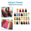 250PCS Colored Leather Tassel Pendants to suit Keychain Jewelry DIY — image 2