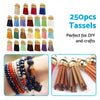 250PCS Colored Leather Tassel Pendants to suit Keychain Jewelry DIY — image 4