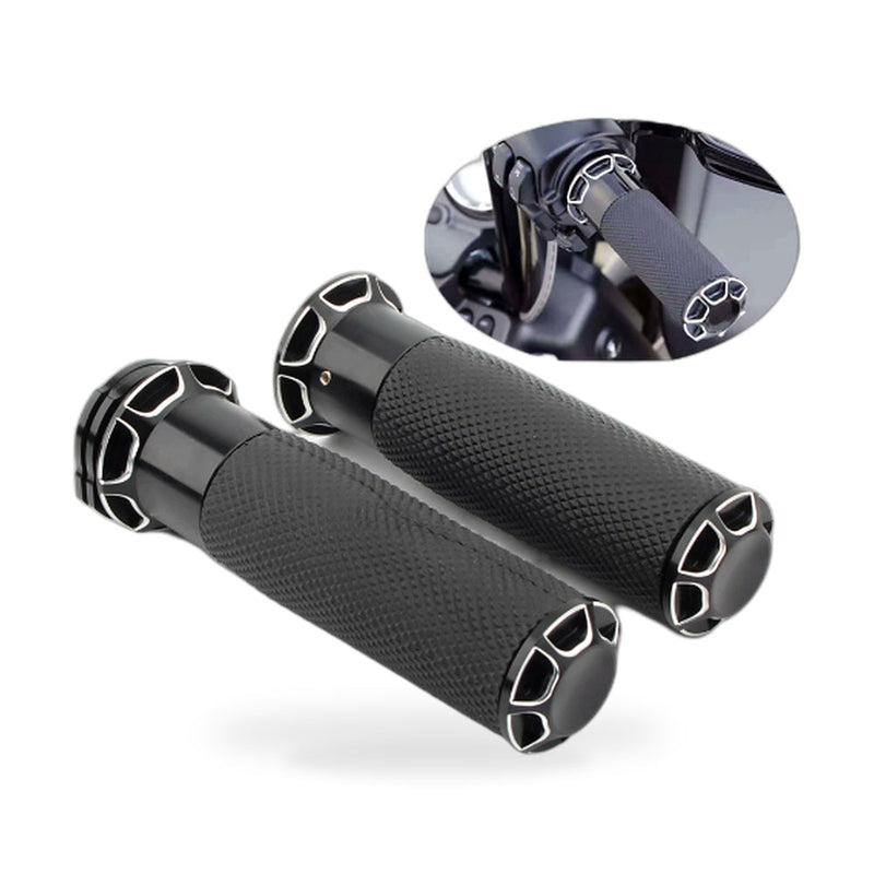 1-inch Black Hand Grip Handle Bar (Pair) to suit Harley-Davidson VRSC 1996-20 — image 1