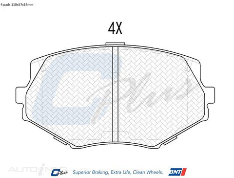 C-Plus Brake Pads Front Mazda MX5 93-On01 - DB1282CP
