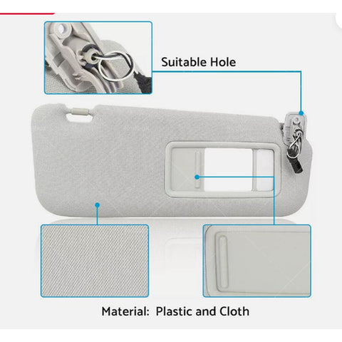 1 Front Right & Left Sun Visors Gray (Pair) to suit Mazda CX-9 3.7L — image 2