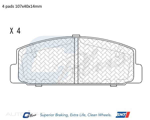 C-Plus Brake Pads Rear Mazda 323 98 Onwards RX - DB417CP