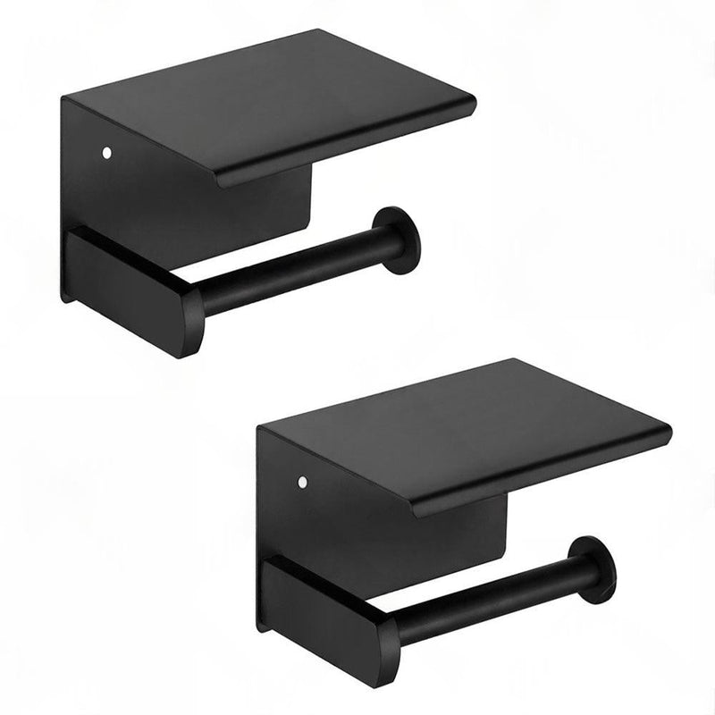 2x Stainless Steel Toilet Paper Roll Holder (Pair) to suit Bathroom — image 1
