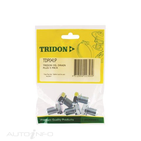 Tridon Oil Drain Sump Plug 5PK - TDP041P