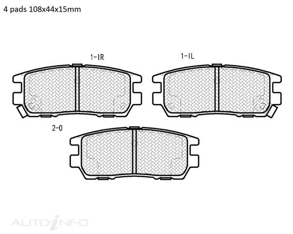 Motorgear Brake Pads Rear Mitsubishi Delica Pajero - BDP1231