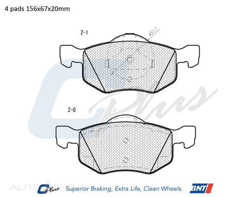 C-Plus Brake Pads Front Mazda Tribute 01-On - DB1426CP