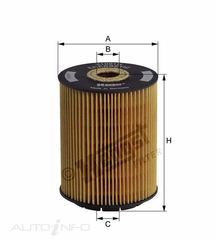 Hengst Oil Filter CH8158 Audi VW Mercedes-Benz - E1001HD28