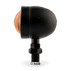 4x Black Motorcycle Amber Bullet Indicators to suit Universal Motorcycles — image 1