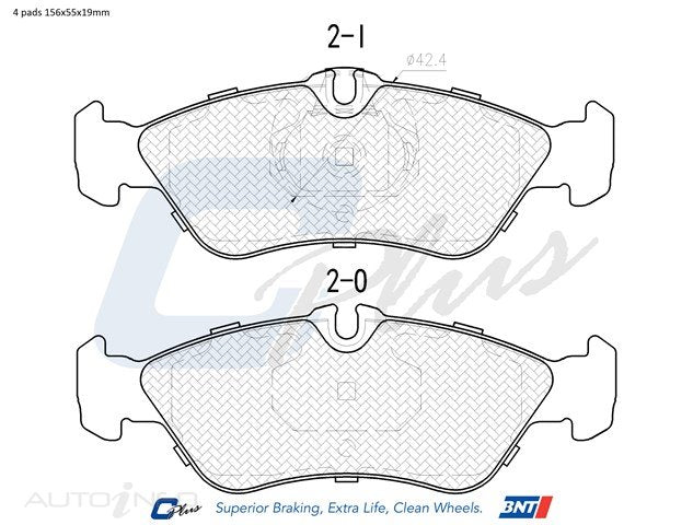 C-Plus Brake Pads Rear Mercedes-Benz Sprint VW - DB1960CP