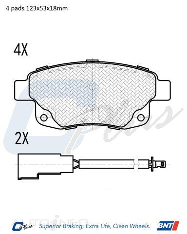 C-Plus Brake Pads Rear Ford Transmission 06-On - DB1968CP