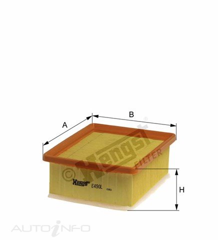 Hengst Air Filter CA9622 Citroen Xsara 2.0 Diesel - E490L