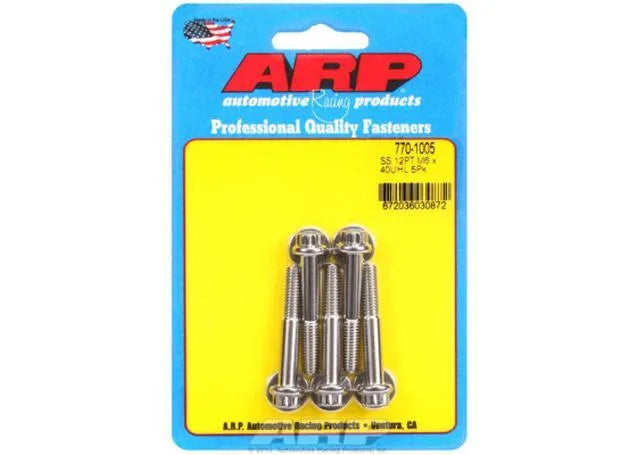 ARP 770-1005 M6 x 1.00 x 40 Stainless Steel Bolts - Pack