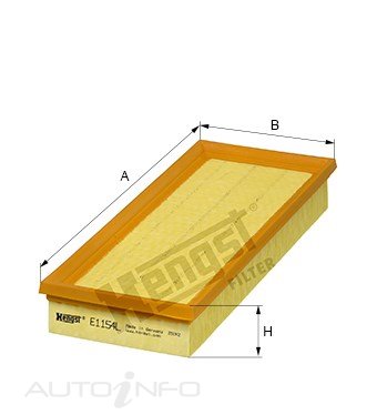 Hengst Air Filter Mercedes-Benz Cls Eser Amg V8 11-On - E1154L