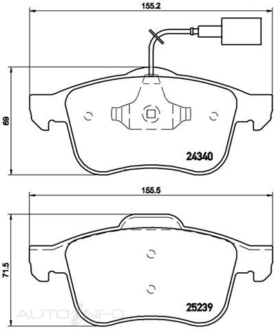 Brembo Disc Rotor Front Alfa Rom - P23132N