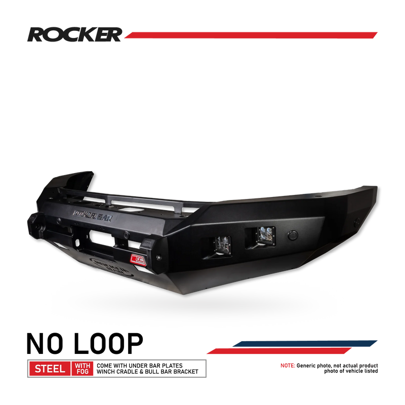 MCC Rocker 078-01SQ No Loop Bull Bar - Isuzu D-Max 2007-2011