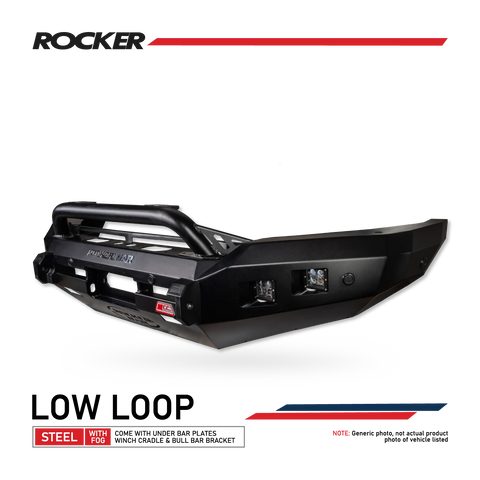 MCC Rocker 078-01SQL Single Low Loop Bull Bar - Nissan Patrol 2005-2016