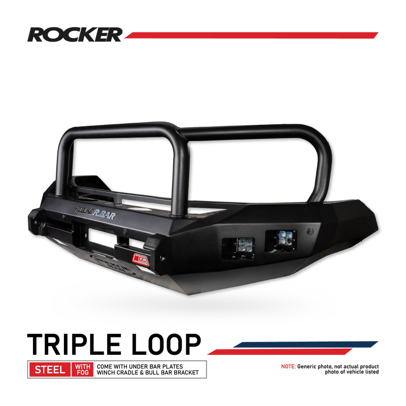 MCC Rocker 078-02SQ Triple Loop Bull Bar - Volkswagen Amarok 2023+